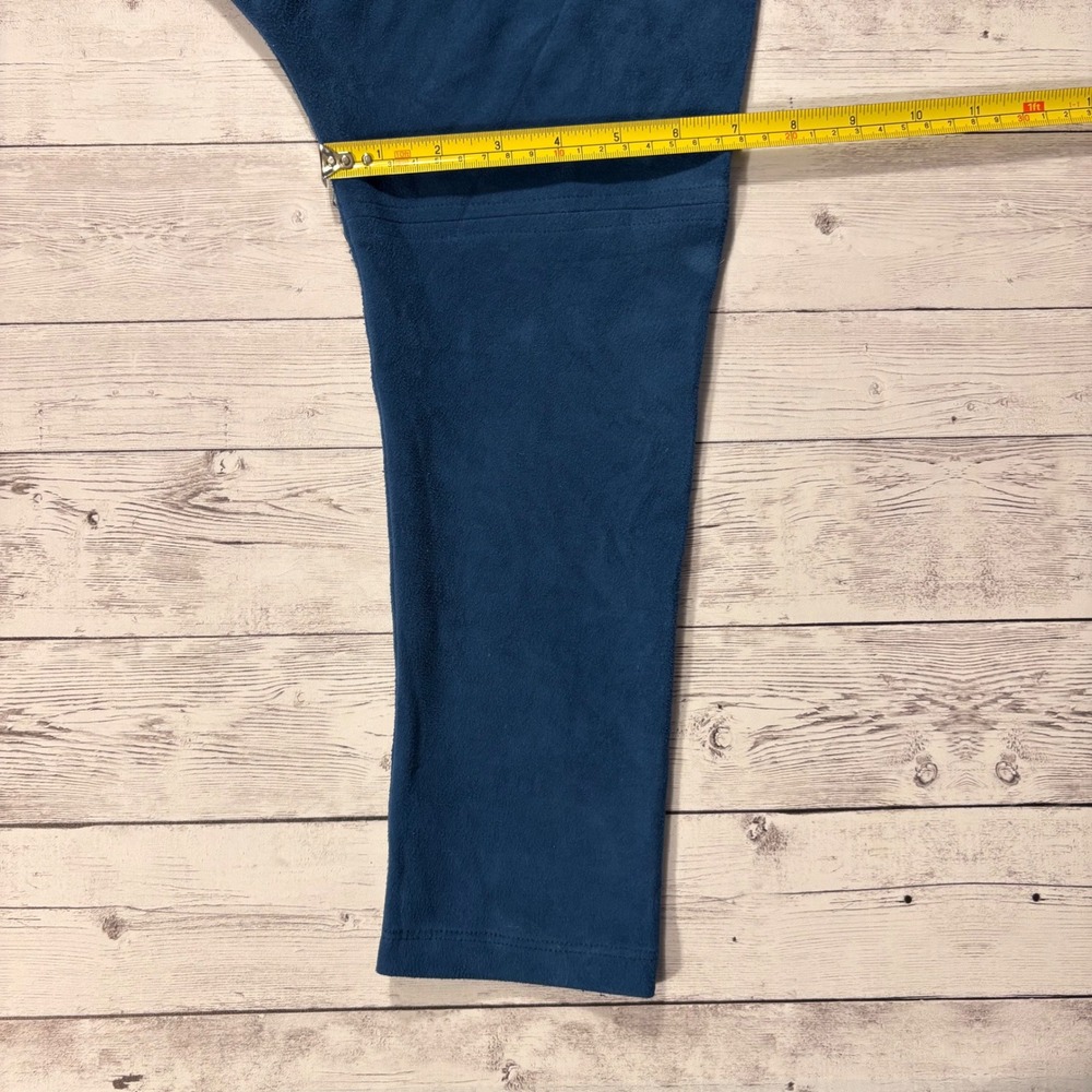 JOH Womens Blue Faux Suede V-Neck Tunic Top Long Sleeve Seam Detail M - Picture 14 of 16